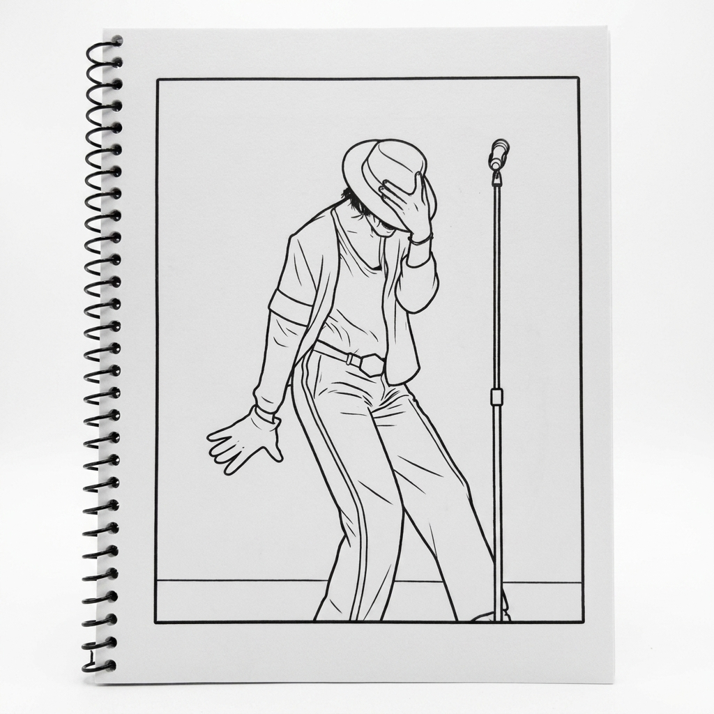 The King of Pop Coloring Book: Iconic Moments