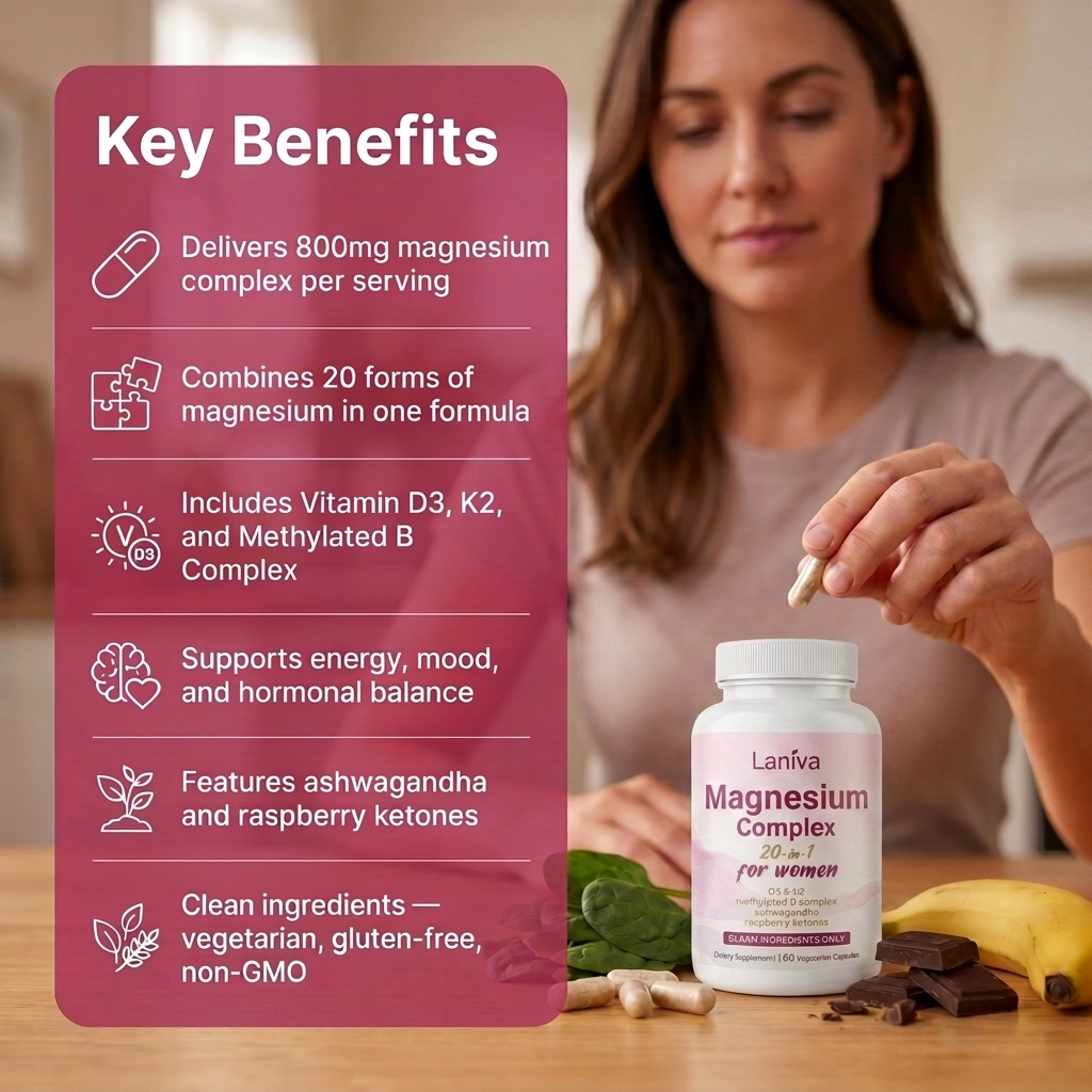 Magnesium Complex for Women — 20-in-1 Formula, 800mg